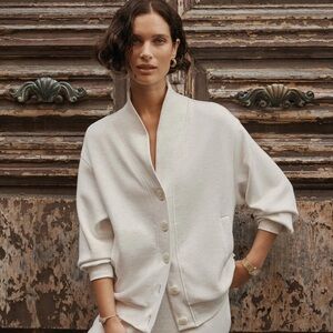 VARLEY DOUBLESOFT CELESTE BUTTON THROUGH SWEAT SIZE SMALL! NWT!